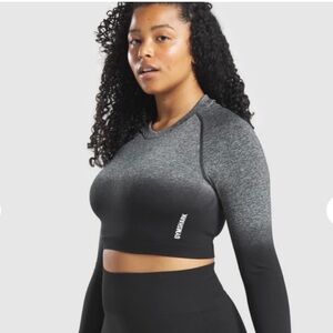 Gymshark Adapt Ombré Seamless Long Sleeve Crop Top NWT